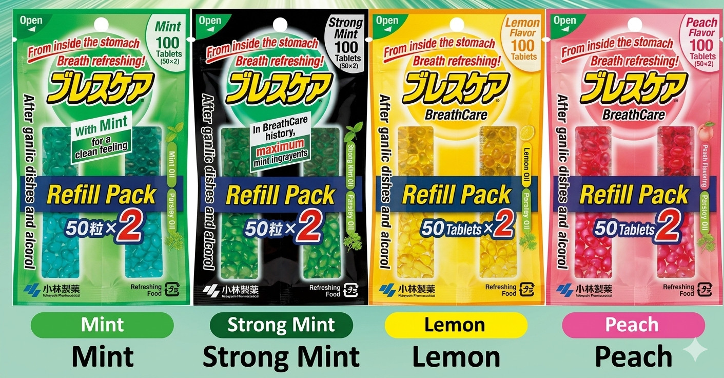 Kobayashi Respiración Refrescante Suave Caramelo Repuesto 50 Tabletas x 2 Set Japón