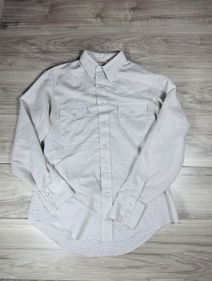 SUNDANCE WHITE CHECKED PEARL SNAP