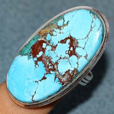 Turquoise 925 Silver Plated Ring US 7 Seasonal Jewelry Limited Stock Deal JW