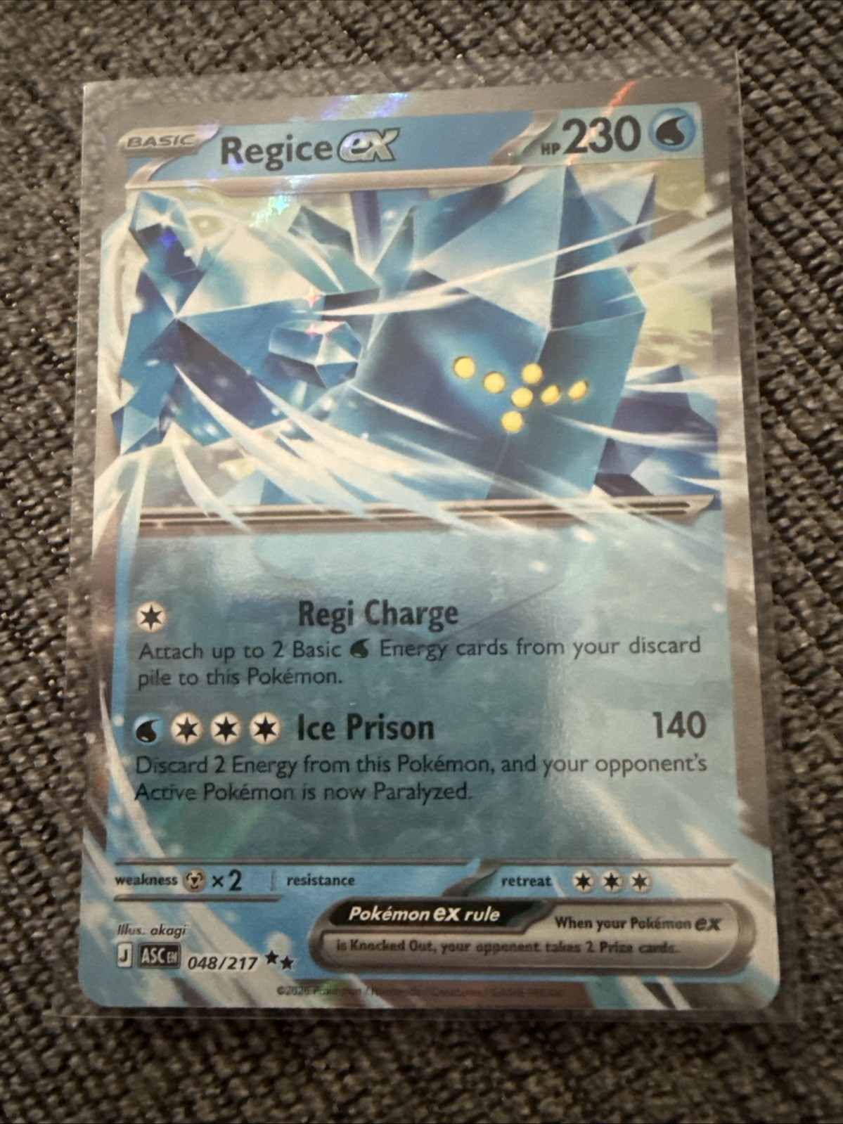 Pokemon Regice EX 048/217