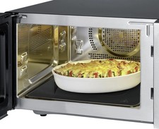 Mikrowelle Grill Heißluft 25l 900W Edelstahl Schwarz Keramikboden MW 7777