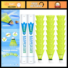 Durable Nylon Badminton Shuttlecocks - 12/24 Pack, Wind Resistant, Outdoor Sport