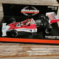 MINICHAMPS 1:43 1974 McLaren Ford M23 E. Fittipaldi Texaco w/ Case Stand