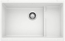BLANCO 519453 Precis Cascade Single Bowl White 30" Kitchen Sink Granite