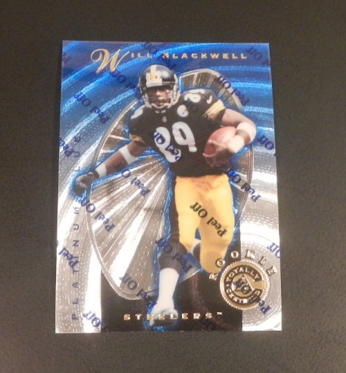 1997 Pinnacle Certified Football, BLUE Will Blackwell Rookie RC /2499 - Steelers