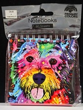 Primary Colors Dogs Multicolor Spiral Bound Notebook 80 Sheets 3.66x3.66 in