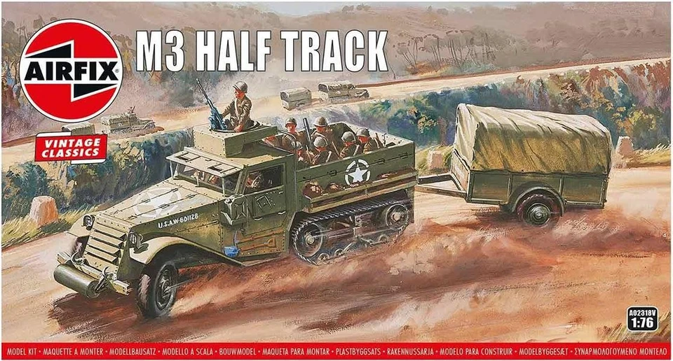 AIRFIX 1/76 VINTAGE CLASSIC: M3 HALF TRACK E TON TRAILER - Immagine 2 di 2
