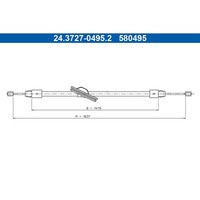 Ate Handbremsseil 1637Mm Vorne Passend FüR Mercedes C-KLASSE E-KLASSE | 24.3727-