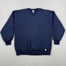 Vintage Russell Athletic Sweatshirt Mens Large Navy Blue Crewneck Made in USA