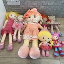 Job Lot 7 Soft Rag Dolls Fairy Princess Ballerina Soft Plush Toy Dolls