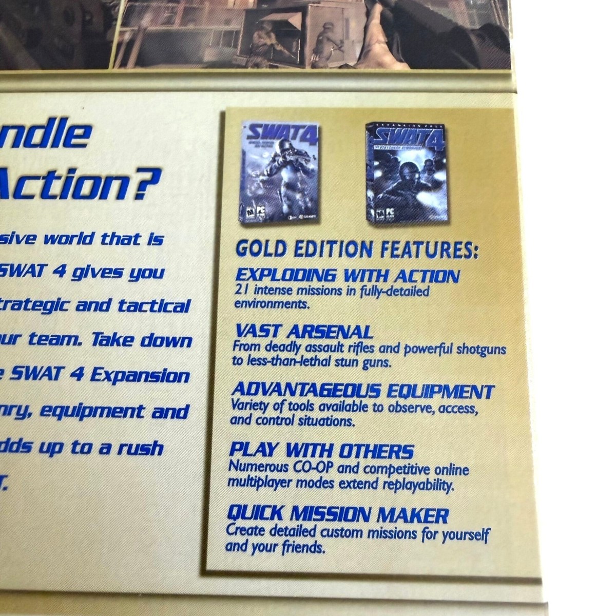 SWAT 4: Gold Edition (PC, 2006) for sale online | eBay