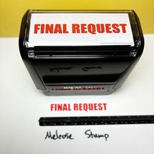Final Request Rubber Stamp Self Inking Red Ink Ideal 4913