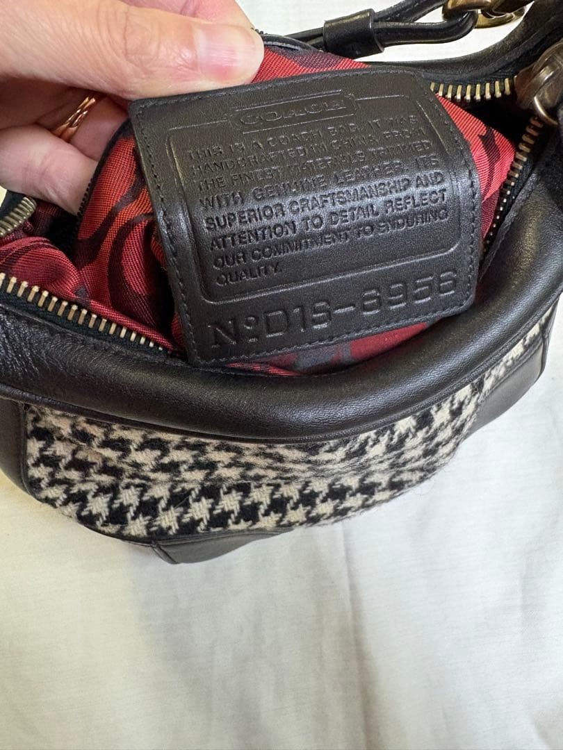 COACH Houndstooth Pattern Mini One Shoulder Bag 6… - image 9