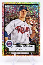 2021 Topps Chrome Platinum Rose Gold Mini Diamond Refractors Justin Morneau /75