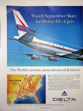 Original 1959 Vintage print AD: Delta Air Lines "The World's newest #Collective