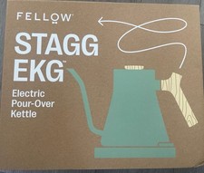 Fellow Stagg EKG Electric Kettle Smoke Green with Maple Handle Brand New Box