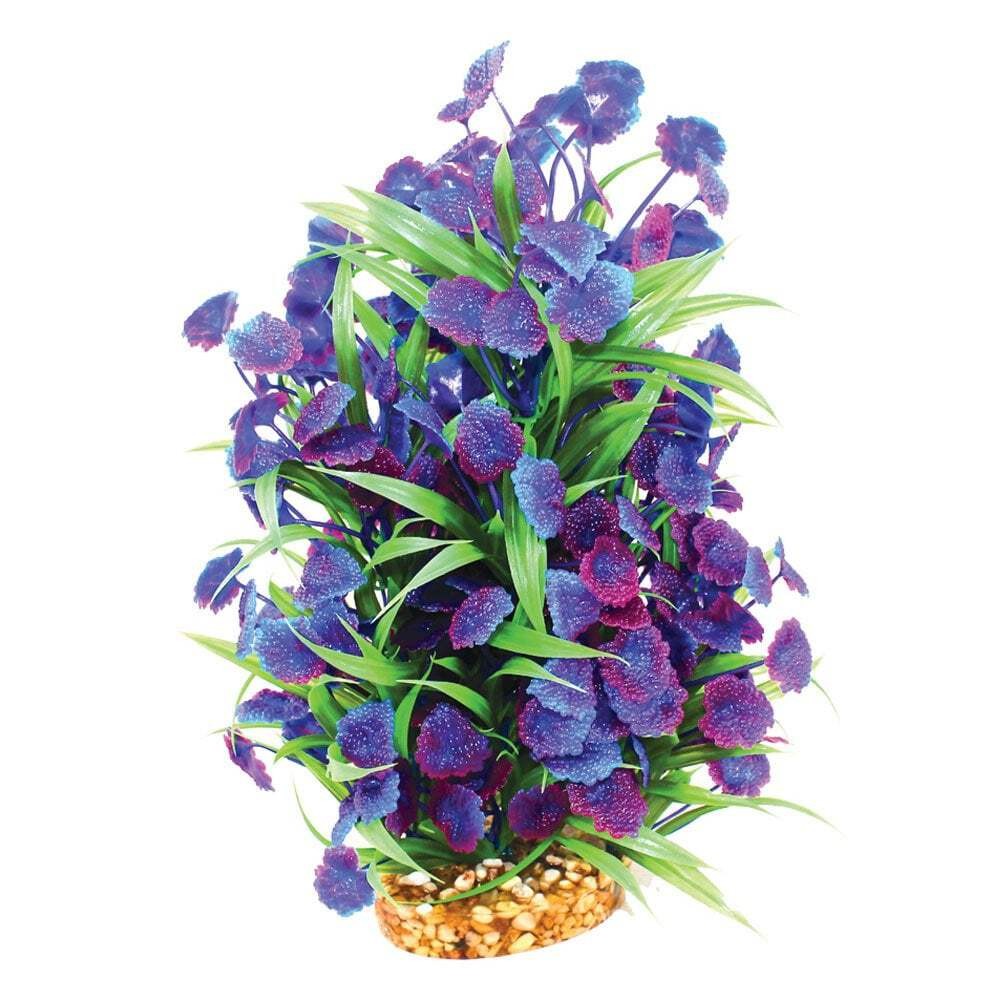 Aqua One Vibrance Blue Centauria Aquarium Fish Tank Plastic Plant 30cm