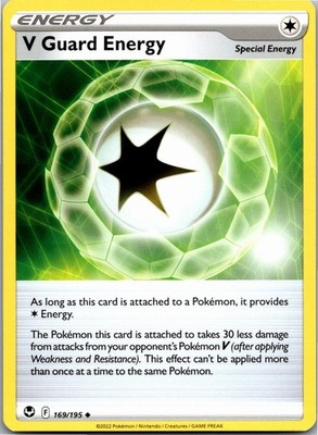 V Guard Energy 169/195 Uncommon Silver Tempest Pokemon Near Mint