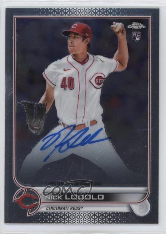 2022 Topps Chrome Rookie Auto Nick Lodolo #RA-NL Auto 9x7