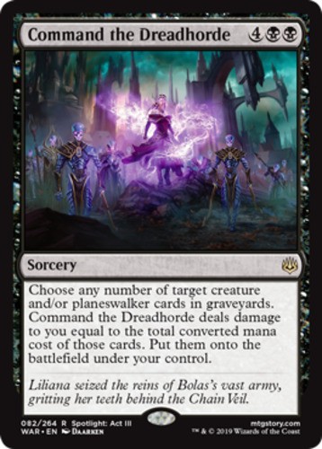 x1 Command the Dreadhorde R MTG War of the Spark M/NM, English