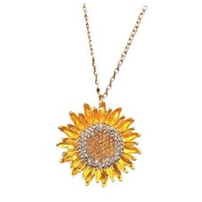 Bling Car Mirror Hanging Accessories, Crystal Diamond Car Interior Sunflower