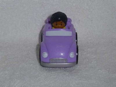 Fisher Price Little People Wheelies Purple Car Mom Girl Driver