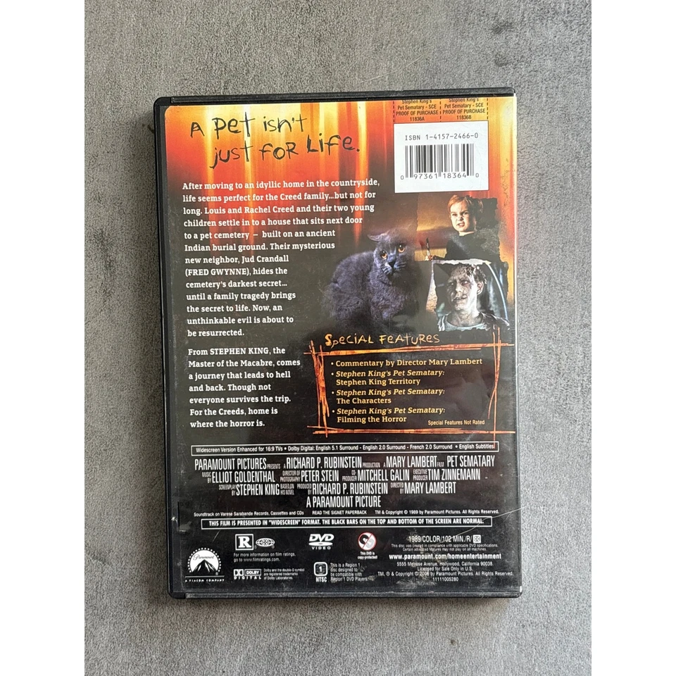 Stephen King‘s pet Sematary, special collectors edition DVD 2006 ￼ - Image 2 of 3