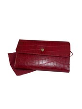 Docteur Pierre Ricaud Red Faux Croc Wallet Purse with 2004 Agenda Organizer