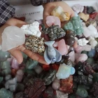 38Pcs 2Kg Quartz Crystal Jasper Skull Fgurines Mixed Gem Stone Carvings Healing