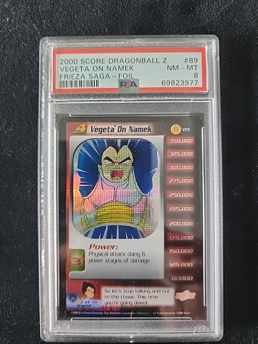 2000 Dragon Ball Z DBZ CCG SCORE Vegeta on Namek Lvl 4 #89 Rare - Foil - PSA 8