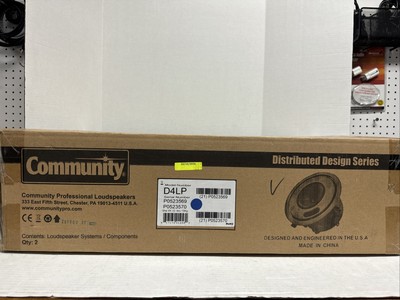 Community D4LP 4.5'' 2-Way Low Profile Speaker High Pwr Recessed Ceiling (pair)