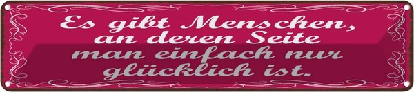 Blechschild 10X46 Cm Gibt Menschen Einfach GlüCklich Spruch Zitat Deko Geschenk-image