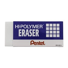 Pentel Hi-Polymer Block Eraser Super XL White - 8-Pack (ZEH-99) Smudge-Free