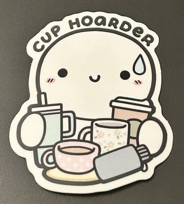 NEW TheCoffeeMonsterzCo  Cup Hoarder  Vinyl Sticker TCMC