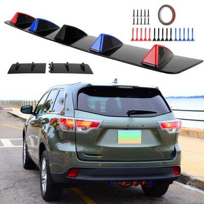 For Toyota Highlander Rear Bumper Diffuser Lip Spoiler Splitter Glossy ...