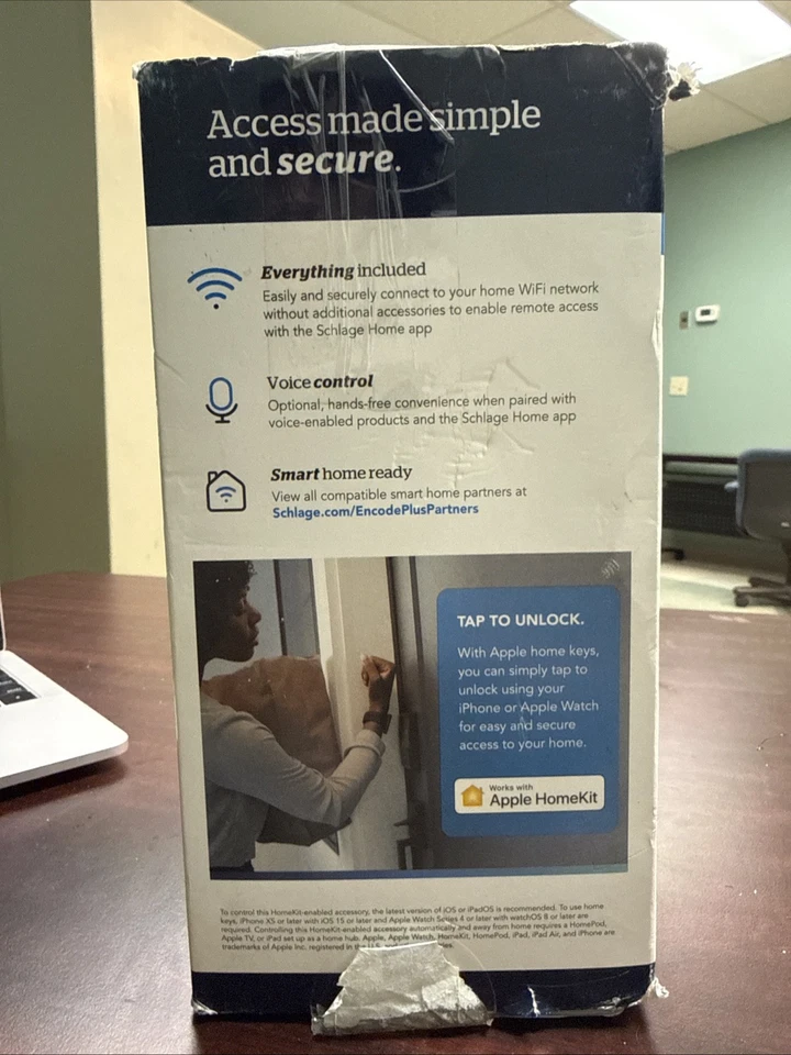 Schlage Encode Plus Matte Black Trim BE499WBCEN622 BRAND NEW OPEN BOX - Image 3 of 4