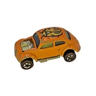 Vintage Hot Wheels Redline Custom Volkswagen Bug Enamel Orange GUC paint chips