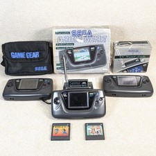 3no Sega Game Gear Consoles, TV Tuner, Bag & Games  -  Spares Or Repair 