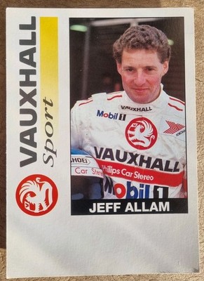 Vauxhall Cavalier GSi 16v Jeff Allam 1991 Postkarte Vauxhall Sport Werbekarte