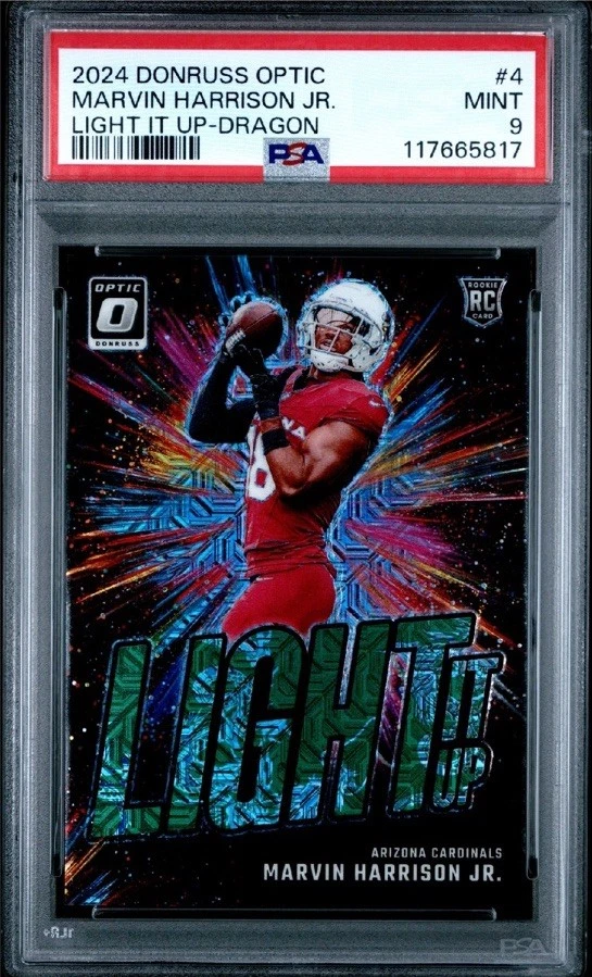Marvin Harrison Jr. Panini Donruss Optic Light It Up #4 Dragon