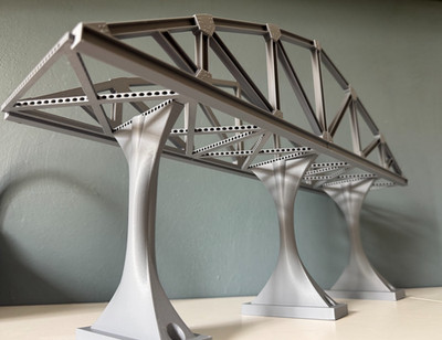 O Scale 80  Single Bridge Kit  supports up to 8.25'' wide track