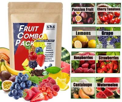 1300+ Seeds Fruit Variety Pack, Grow 8 Juicy Summer Fruits Tomatoes, green
