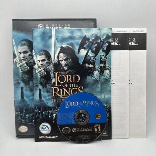 Lord of the Rings The Two Towers (Nintendo GameCube, 2004) CIB Complete w/Manual