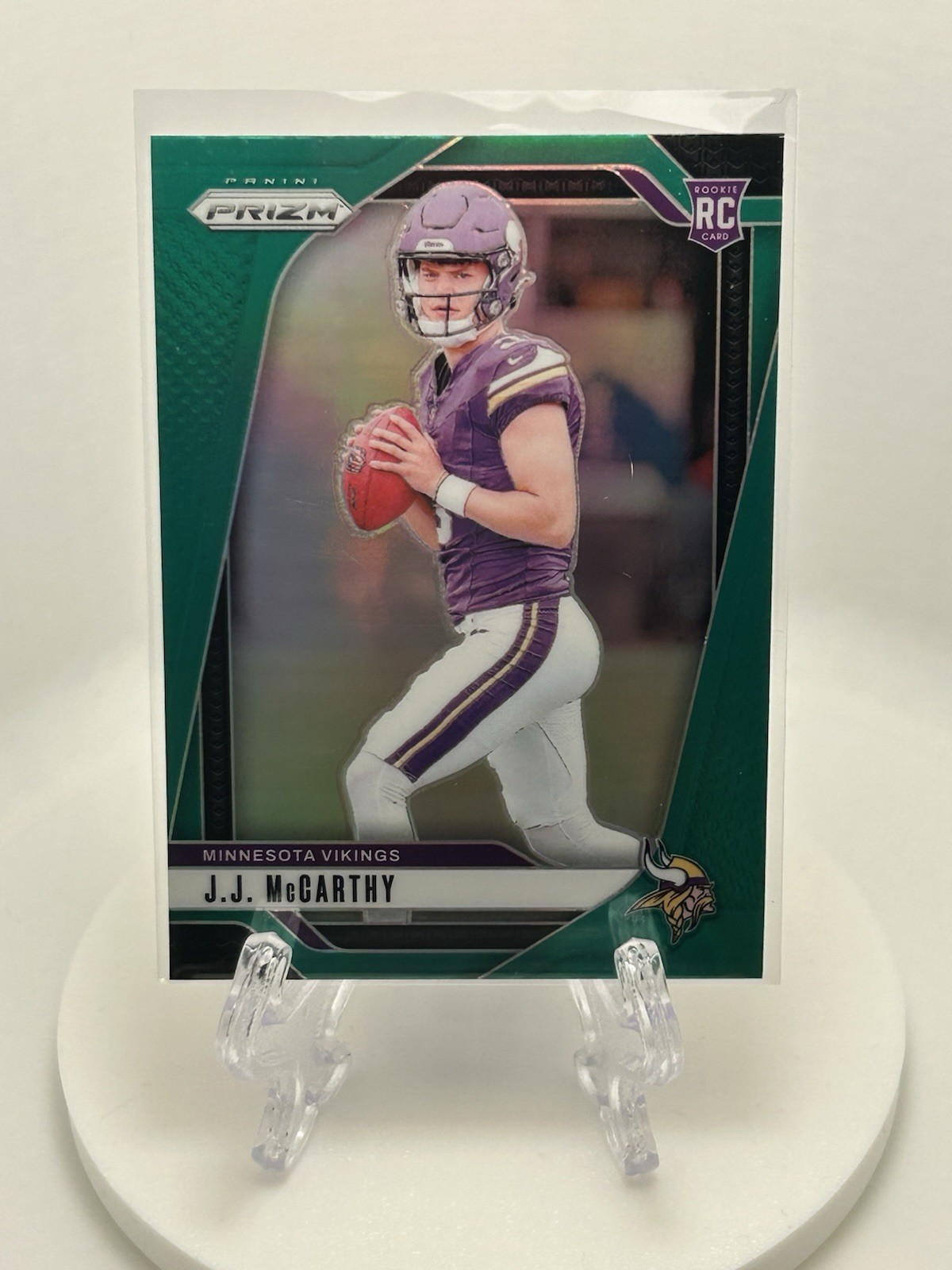 2024 Panini Prizm JJ  Mccarthy RC Green Prizm #400   Vikings