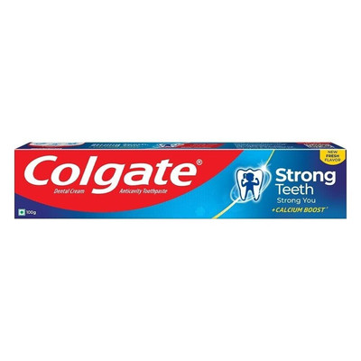 12x Colgate Strong Teeth, 100g Calcium-boost for 2X Stronger Teeth free shipping
