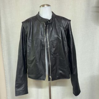 SPANX Black Faux Leather Motorcycle Jacket Full Zip Moto Coat Sz 1X CB