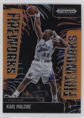 2024-25 Panini Prizm Black Fireworks Orange Prizm 31/49 Karl Malone #23 HOF hs9