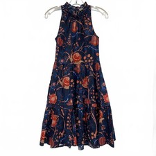 Ulla Johnson Blue Orange Tiered Floral Mini Dress | Women’s Regular Size 2