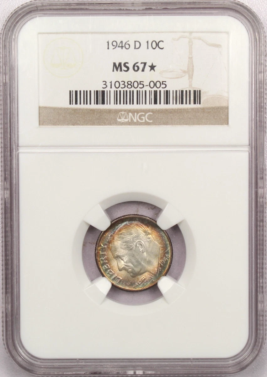 Uncirculated Silver 1946 Year Roosevelt Dimes (1946-Now) for sale