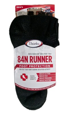 84N Runner Low Cut Micro Mini Athletic Socks Black/Red Men's Large 84NRCM13 New